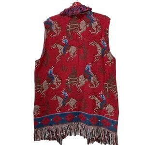 SOOO good! Vintage western Custom made blanket vest 🐴